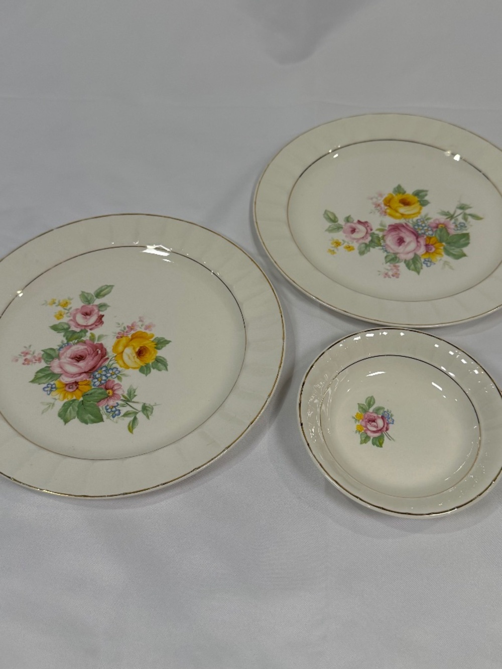 Vintage Cronin China Floral Plates Bowls Set Restaurant Ware Cottagecore